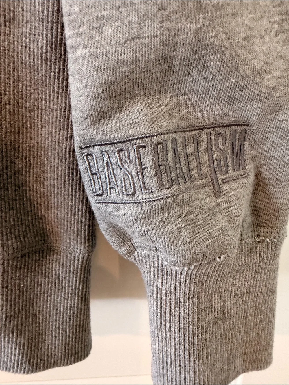 Baseballism Unisex Medium Gray Flag Man Crewneck Sweatshirt